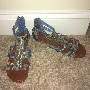 Arizona Beaded Gladiator Sandals Size 8